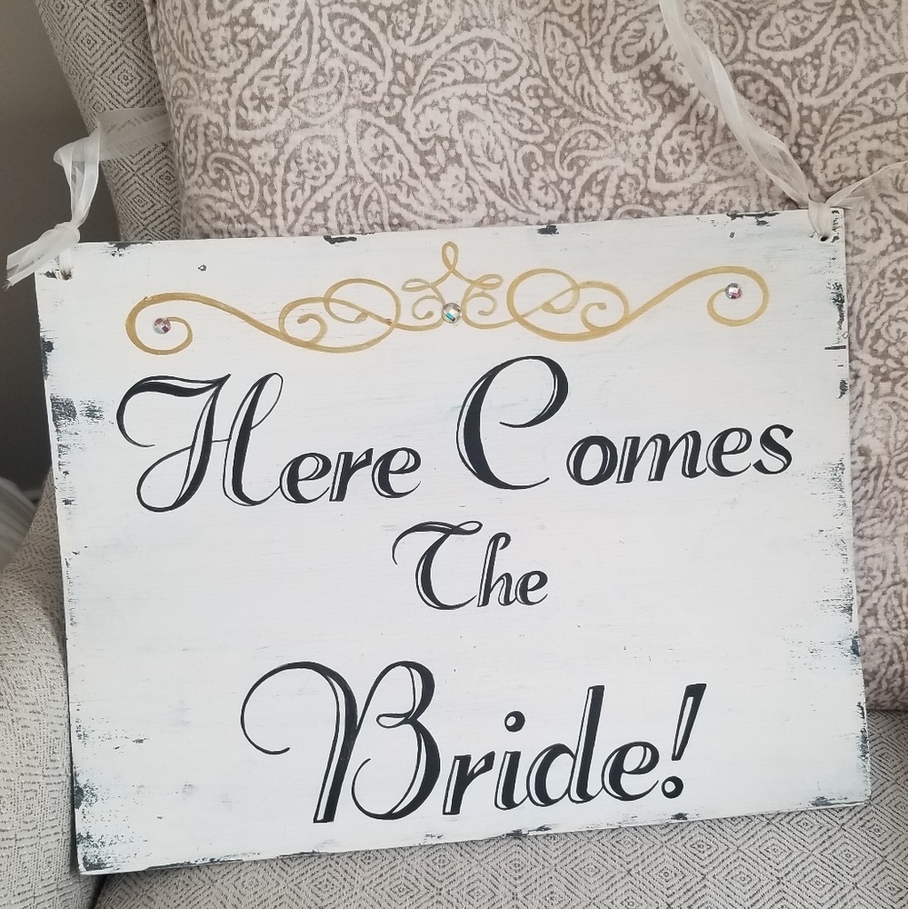SOLD One of a Kind Custom made Crystal Wedding Sign